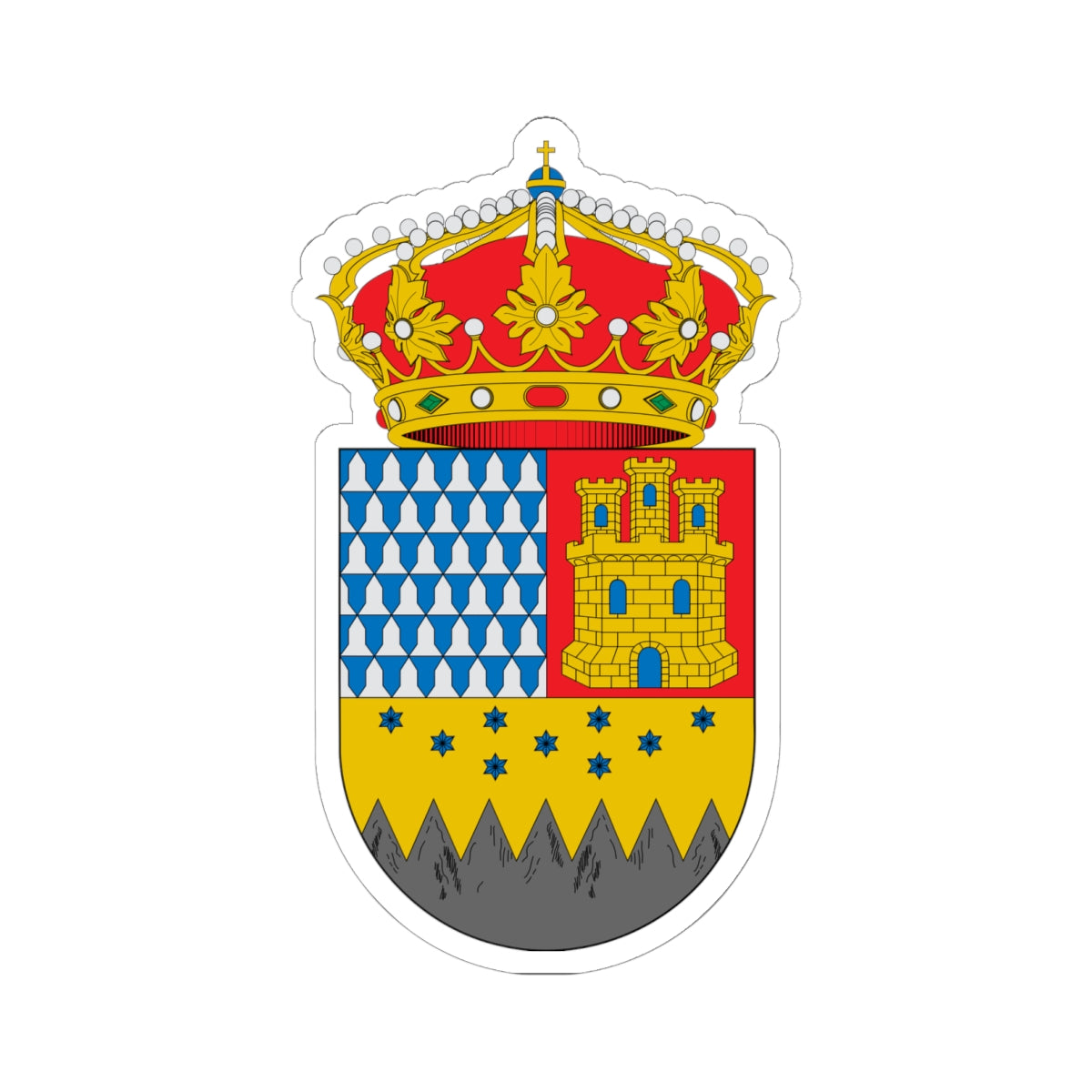 Escudo de Descargamaría (Spain) (Coat of Arms) STICKER Vinyl Kiss-Cut Decal