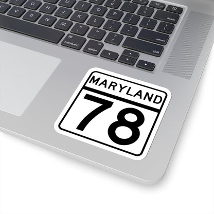 MD Route 78 (Maryland) (Road Sign) STICKER Vinyl Kiss-Cut Decal