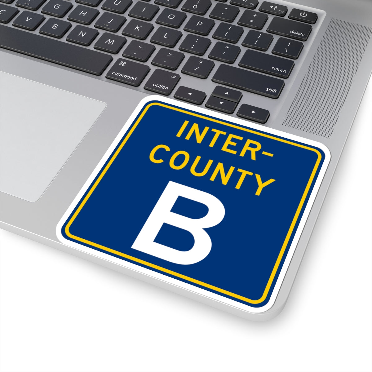 Inter County Route B MN (Minnesota) (Road Sign) STICKER Vinyl Kiss-Cut Decal