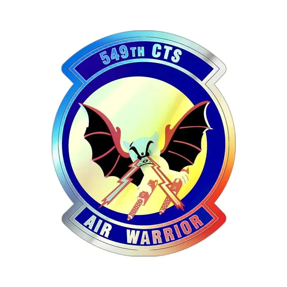 549th Combat Training Squadron (U.S. Air Force) Holographic STICKER Die-Cut Vinyl Decal 3 Inch Holographic - The Sticker Space