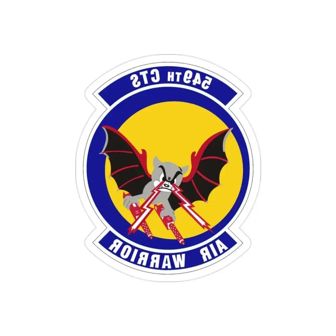 549th Combat Training Squadron (U.S. Air Force) REVERSE PRINT Transparent Die-Cut STICKER 2 Inch Die-Cut Transparent - The Sticker Space