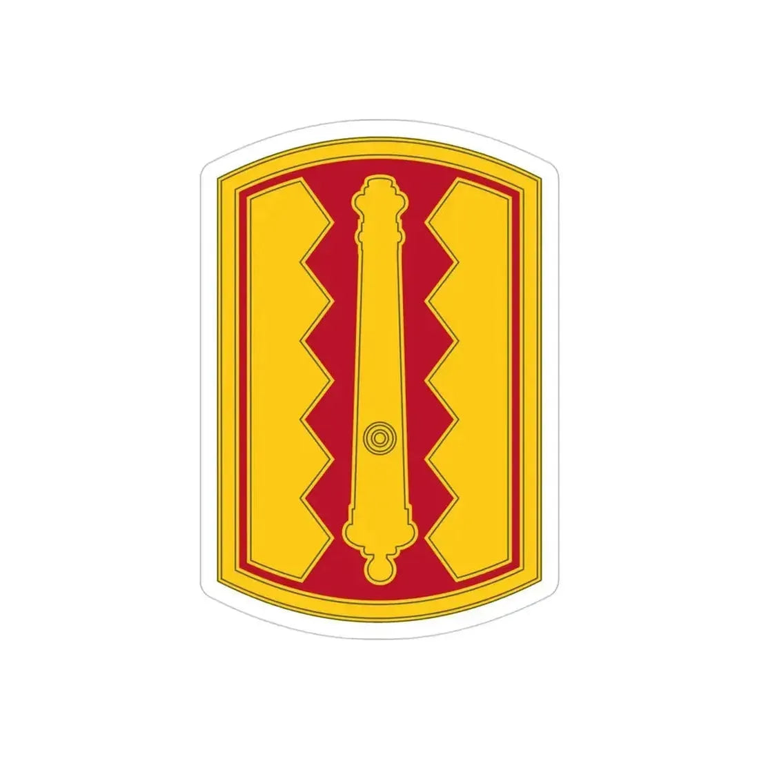 54th Field Artillery Brigade (U.S. Army) REVERSE PRINT Transparent Die-Cut STICKER 4 Inch Die-Cut Transparent - The Sticker Space