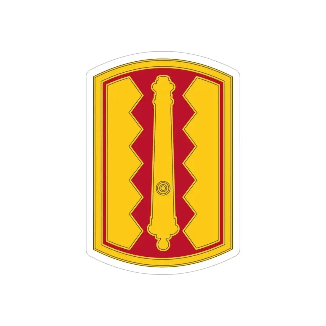 54th Field Artillery Brigade (U.S. Army) REVERSE PRINT Transparent Die-Cut STICKER 5 Inch Die-Cut Transparent - The Sticker Space