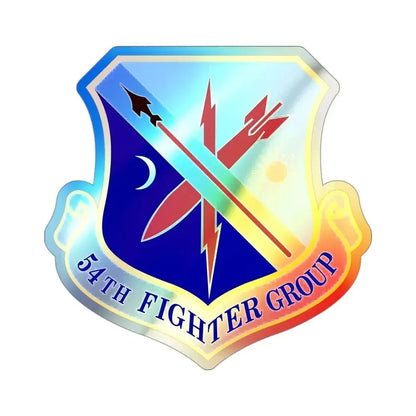 54th Fighter Group (U.S. Air Force) Holographic STICKER Die-Cut Vinyl Decal 3 Inch Holographic - The Sticker Space