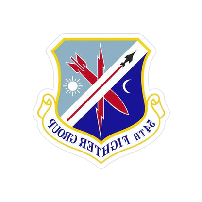 54th Fighter Group (U.S. Air Force) REVERSE PRINT Transparent Die-Cut STICKER 2 Inch Die-Cut Transparent - The Sticker Space