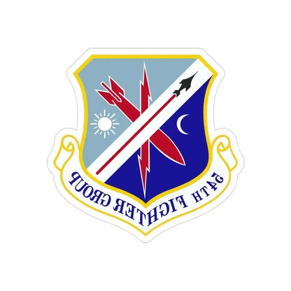 54th Fighter Group (U.S. Air Force) REVERSE PRINT Transparent Die-Cut STICKER 3 Inch Die-Cut Transparent - The Sticker Space