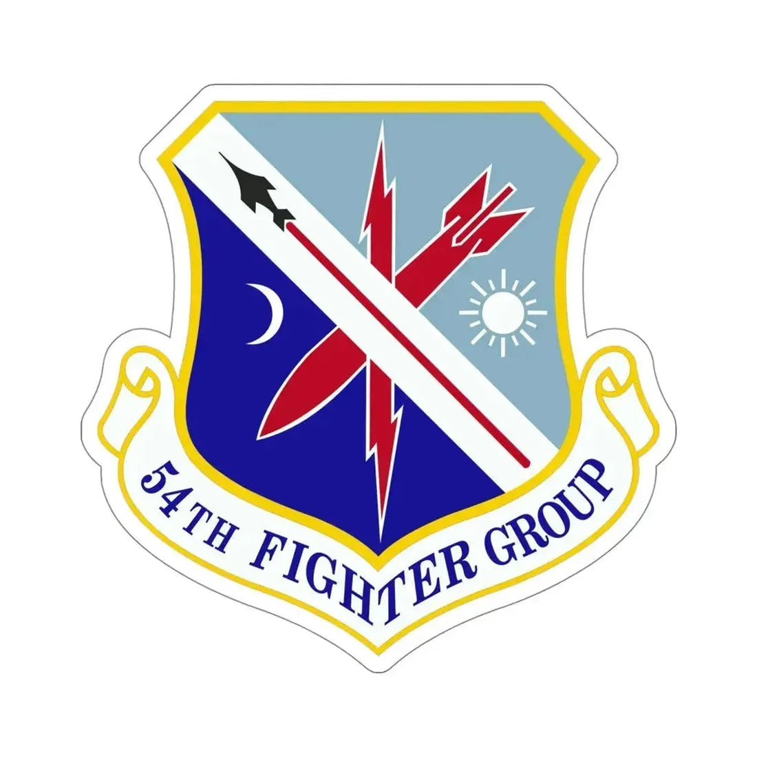 54th Fighter Group (U.S. Air Force) STICKER Vinyl Die-Cut Decal 5 Inch - The Sticker Space