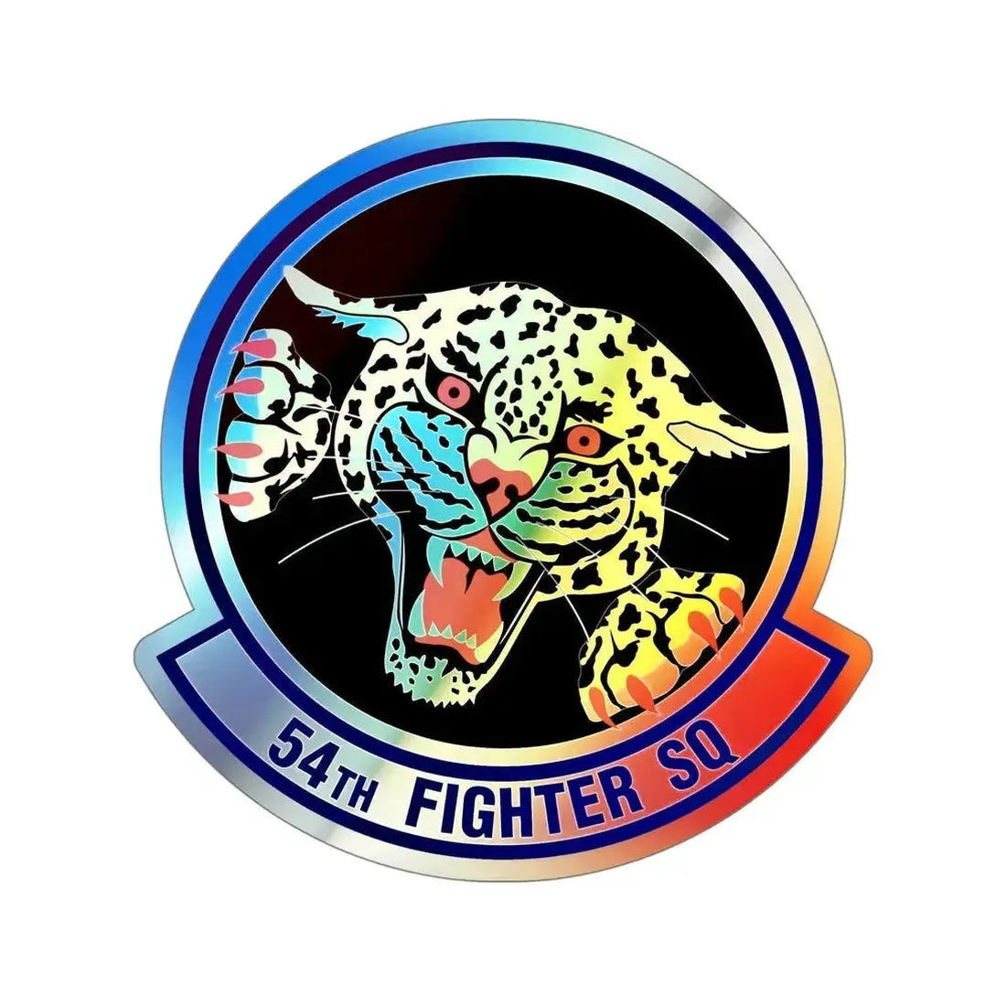 54th Fighter Squadron (U.S. Air Force) Holographic STICKER Die-Cut Vinyl Decal 5 Inch Holographic - The Sticker Space