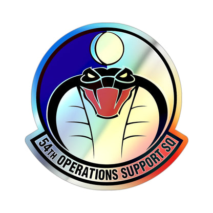 54th Operations Support Squadron (U.S. Air Force) Holographic STICKER Die-Cut Vinyl Decal-2 Inch-The Sticker Space