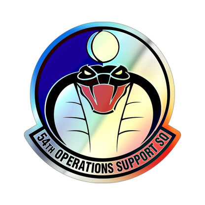 54th Operations Support Squadron (U.S. Air Force) Holographic STICKER Die-Cut Vinyl Decal-3 Inch-The Sticker Space