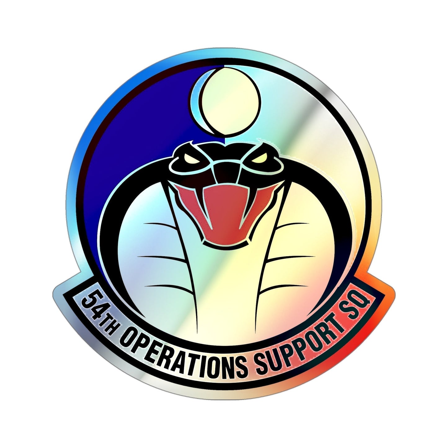 54th Operations Support Squadron (U.S. Air Force) Holographic STICKER Die-Cut Vinyl Decal-4 Inch-The Sticker Space