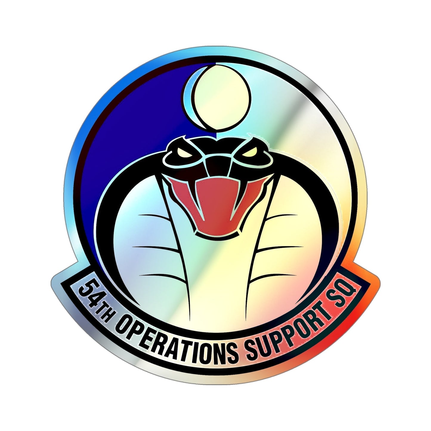 54th Operations Support Squadron (U.S. Air Force) Holographic STICKER Die-Cut Vinyl Decal-5 Inch-The Sticker Space