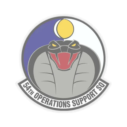 54th Operations Support Squadron (U.S. Air Force) STICKER Vinyl Kiss-Cut Decal 3 Inch Transparent - The Sticker Space