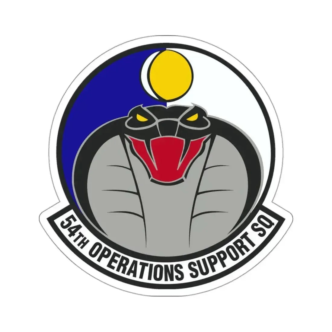 54th Operations Support Squadron (U.S. Air Force) STICKER Vinyl Kiss-Cut Decal 3 Inch White - The Sticker Space