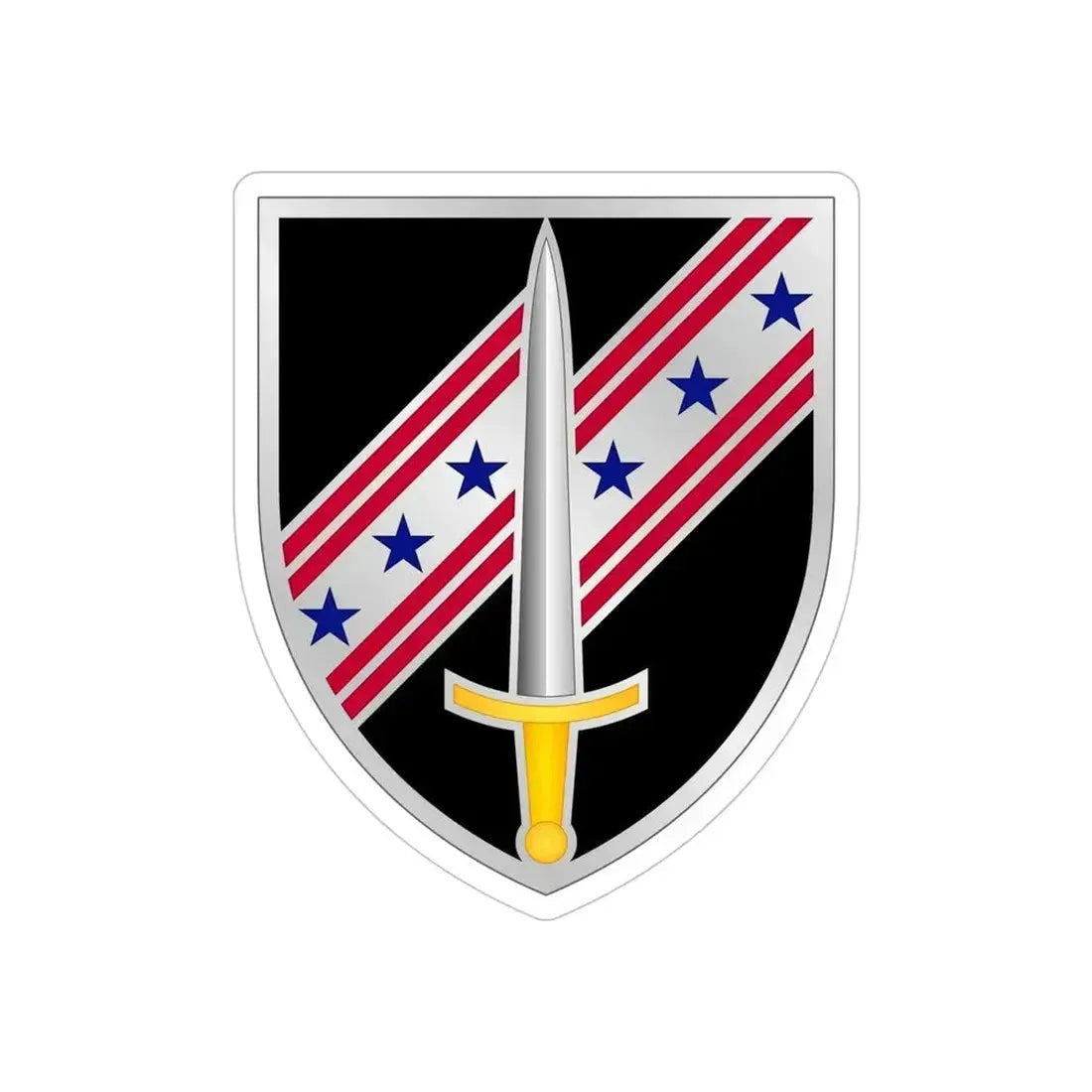 54th Security Force Assistance Brigade (U.S. Army) REVERSE PRINT Transparent Die-Cut STICKER 5 Inch Die-Cut Transparent - The Sticker Space