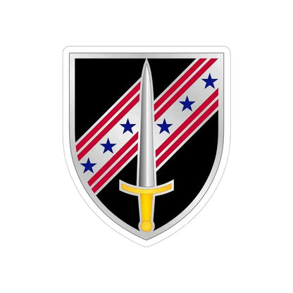54th Security Force Assistance Brigade (U.S. Army) REVERSE PRINT Transparent Die-Cut STICKER 5 Inch Die-Cut Transparent - The Sticker Space
