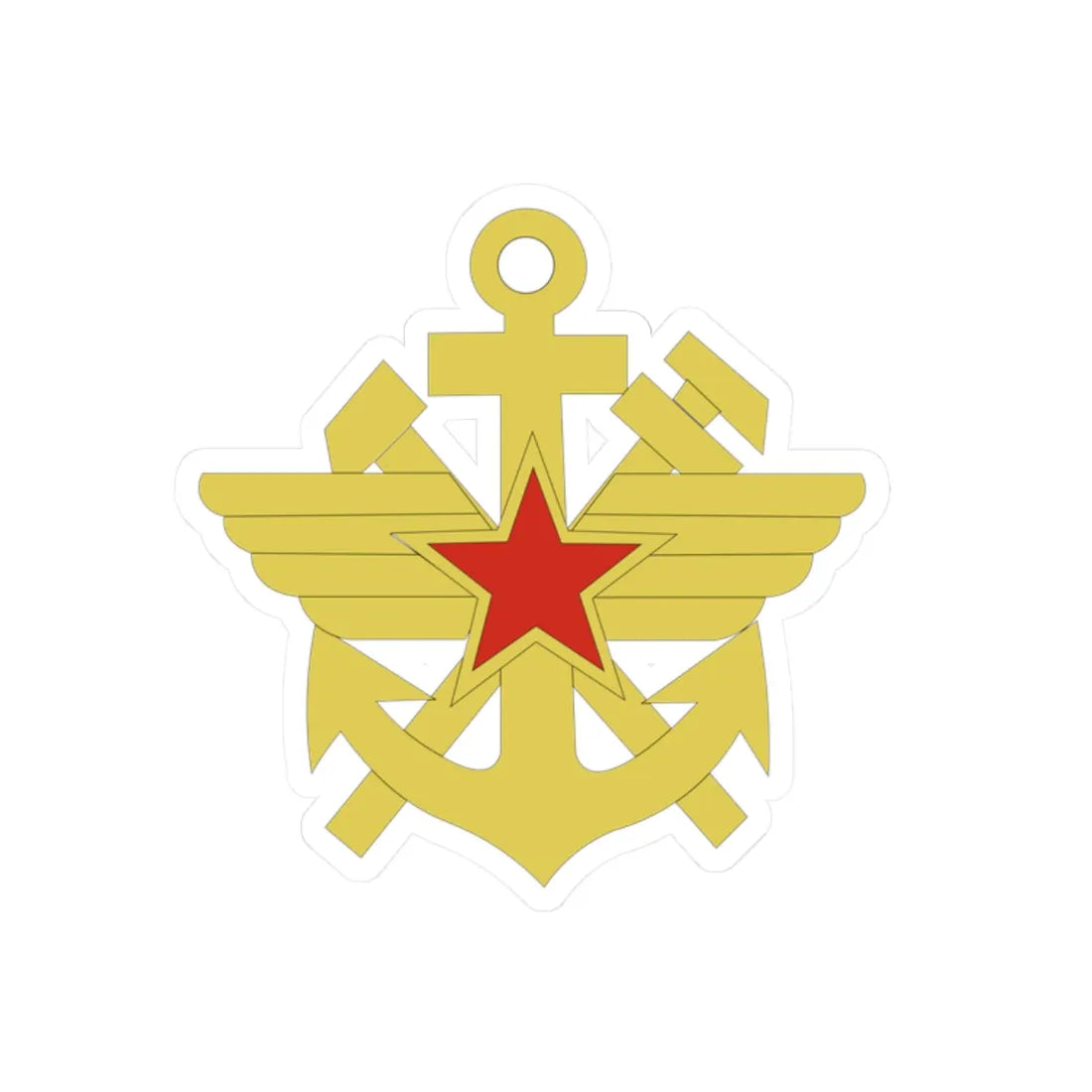 中国人民解放军55式军官用军种标识铁道兵军事交通勤务 (China) (Coat of Arms) STICKER Vinyl Kiss-Cut Decal - The Sticker Space