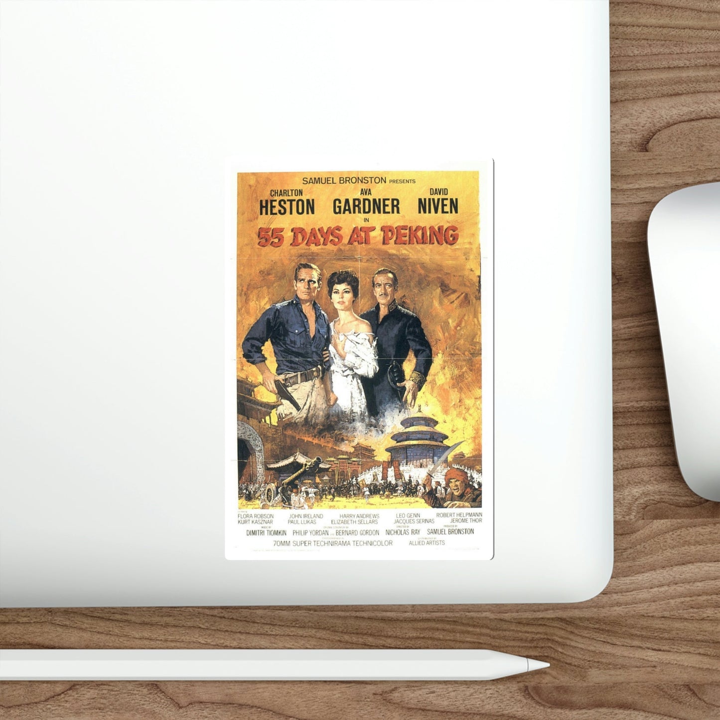 55 Days at Peking 1963 Movie Poster STICKER Vinyl Die-Cut Decal-The Sticker Space