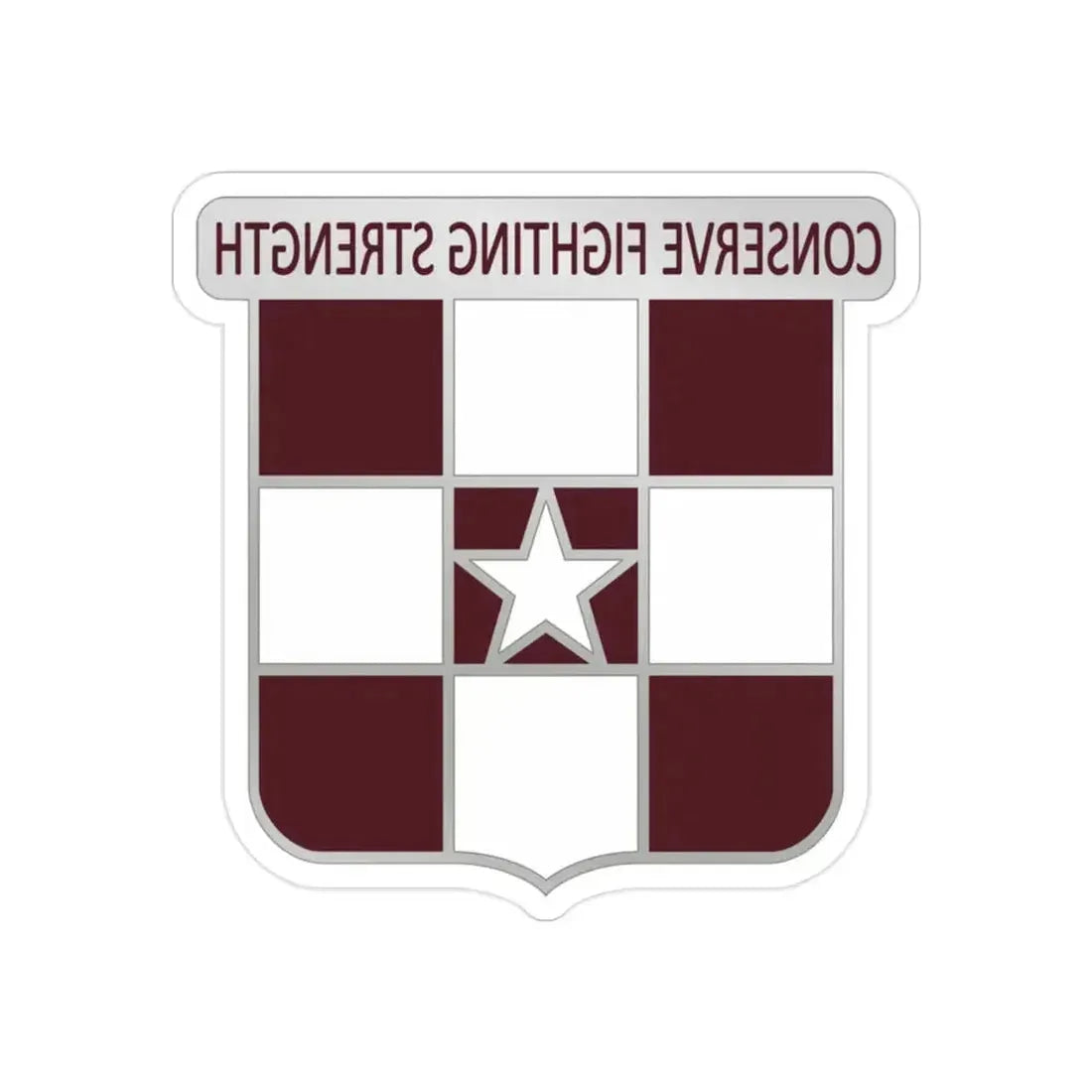 55 Medical Group (U.S. Army) REVERSE PRINT Transparent Die-Cut STICKER 2 Inch Die-Cut Transparent - The Sticker Space