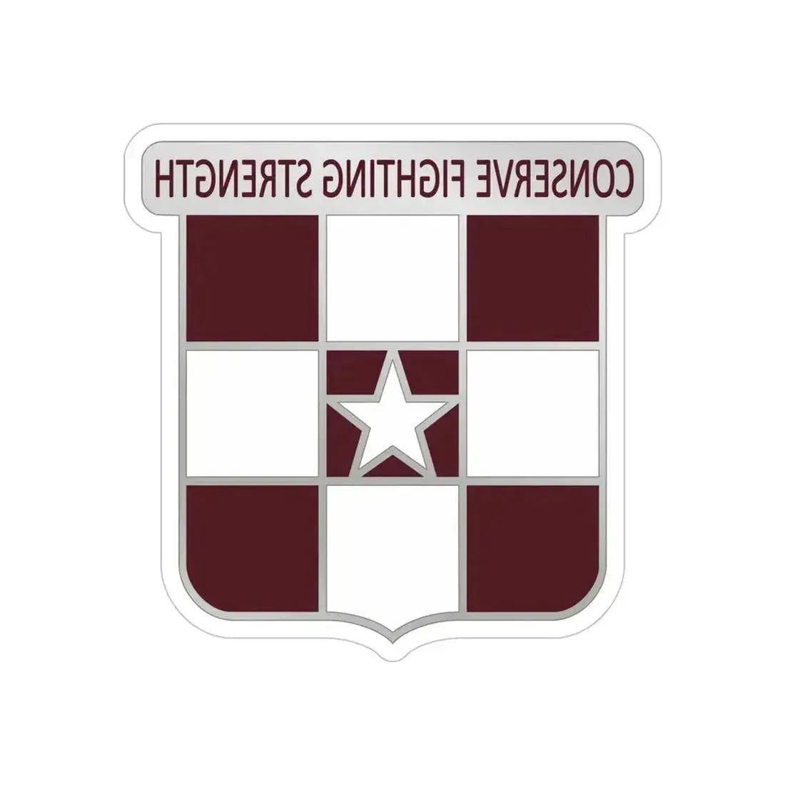 55 Medical Group (U.S. Army) REVERSE PRINT Transparent Die-Cut STICKER 5 Inch Die-Cut Transparent - The Sticker Space