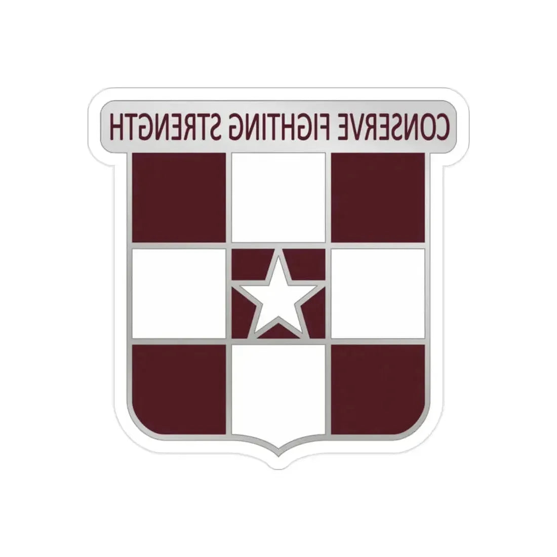 55 Medical Group (U.S. Army) REVERSE PRINT Transparent Die-Cut STICKER - The Sticker Space