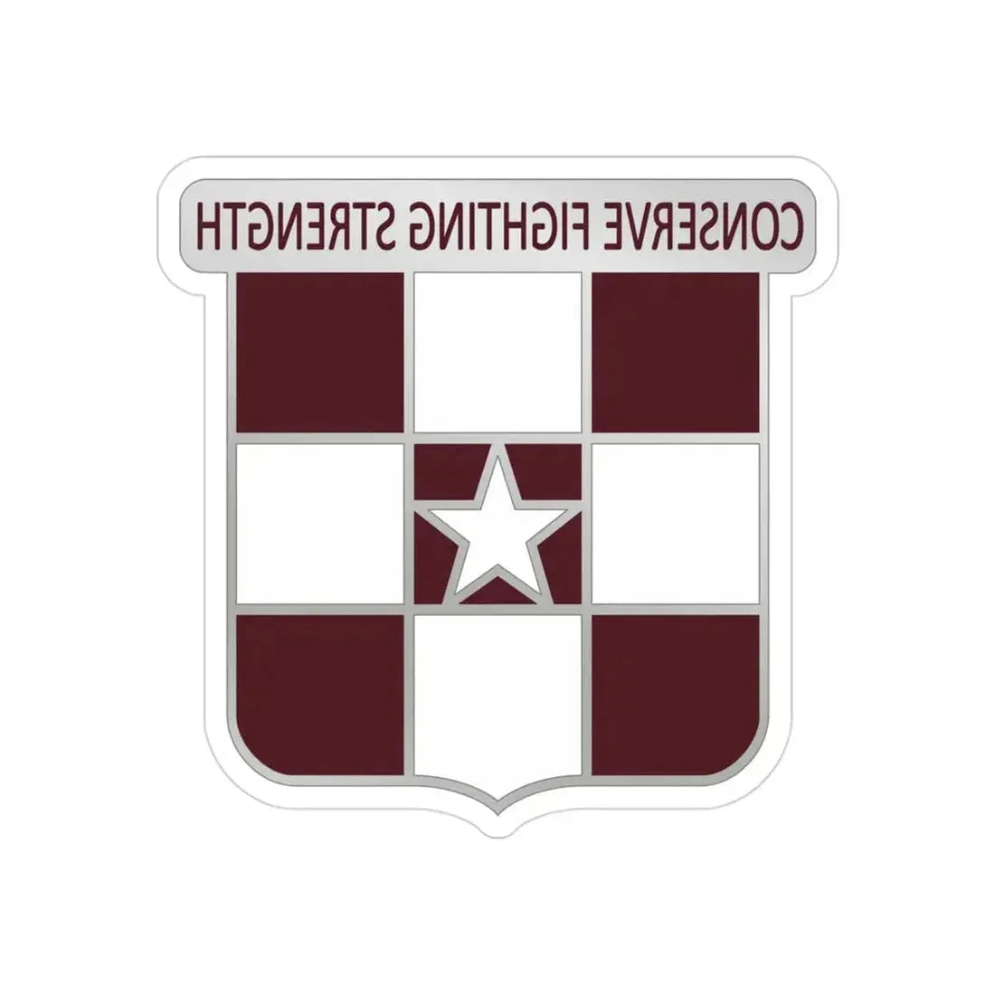 55 Medical Group (U.S. Army) REVERSE PRINT Transparent Die-Cut STICKER - The Sticker Space