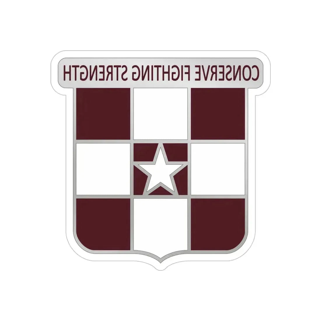 55 Medical Group (U.S. Army) REVERSE PRINT Transparent Die-Cut STICKER - The Sticker Space