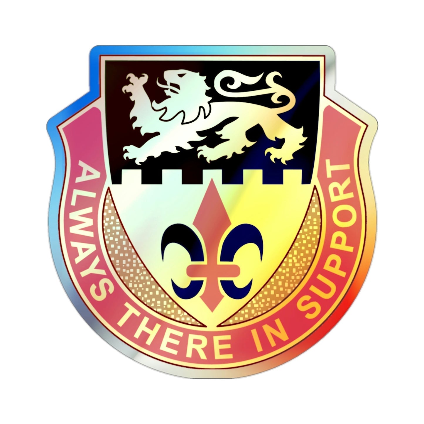 55 Personnel Services Battalion (U.S. Army) Holographic STICKER Die-Cut Vinyl Decal-2 Inch-The Sticker Space