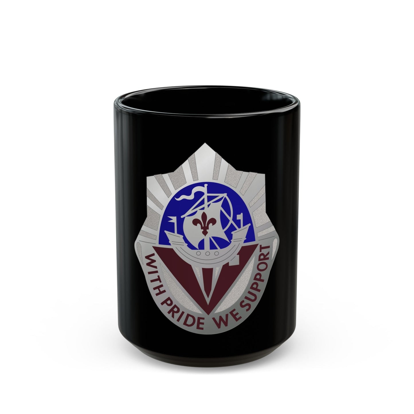 55 Surgical Hospital (U.S. Army) Black Coffee Mug-15oz-The Sticker Space