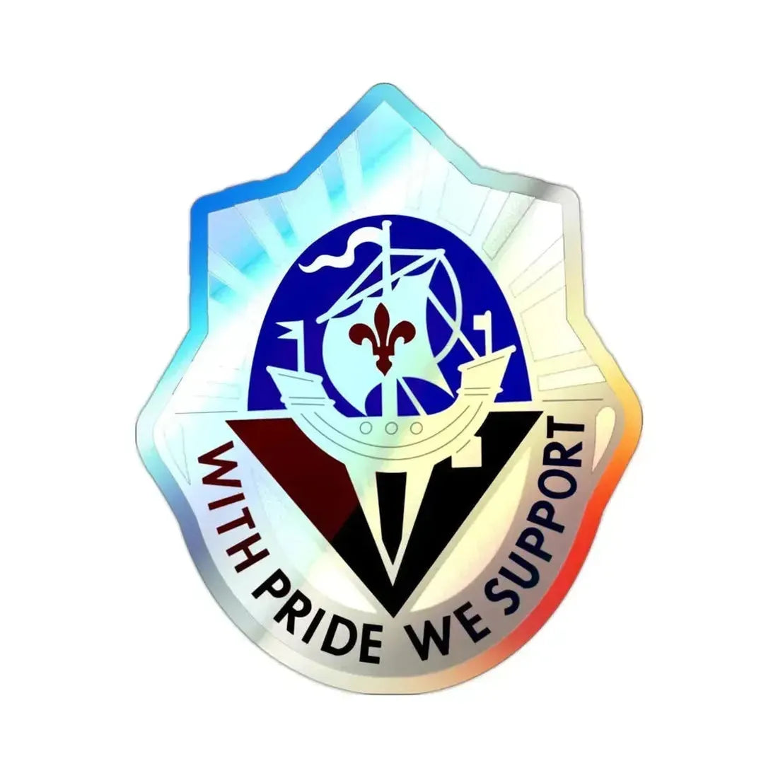 55 Surgical Hospital (U.S. Army) Holographic STICKER Die-Cut Vinyl Decal 2 Inch Holographic - The Sticker Space