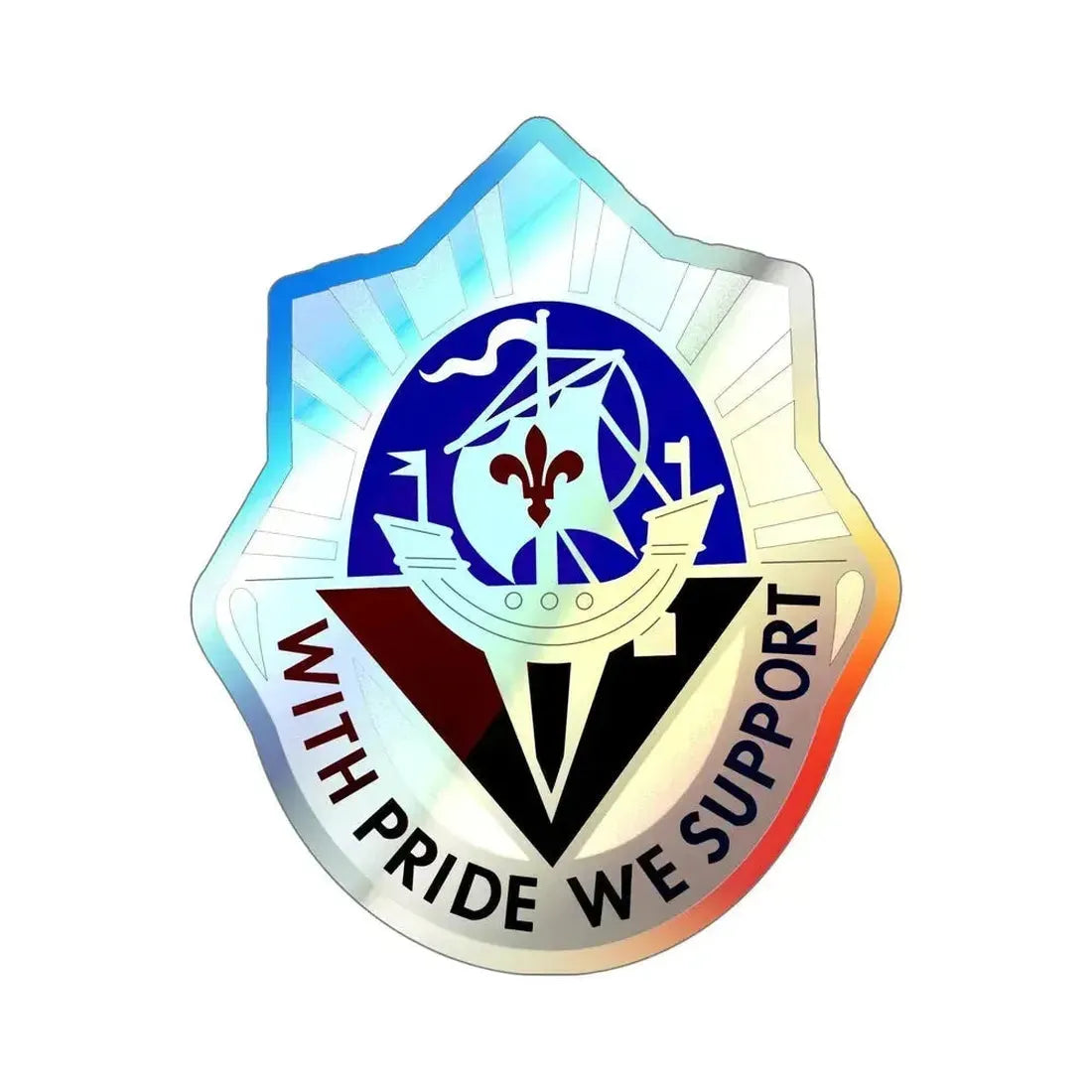 55 Surgical Hospital (U.S. Army) Holographic STICKER Die-Cut Vinyl Decal 6 Inch Holographic - The Sticker Space