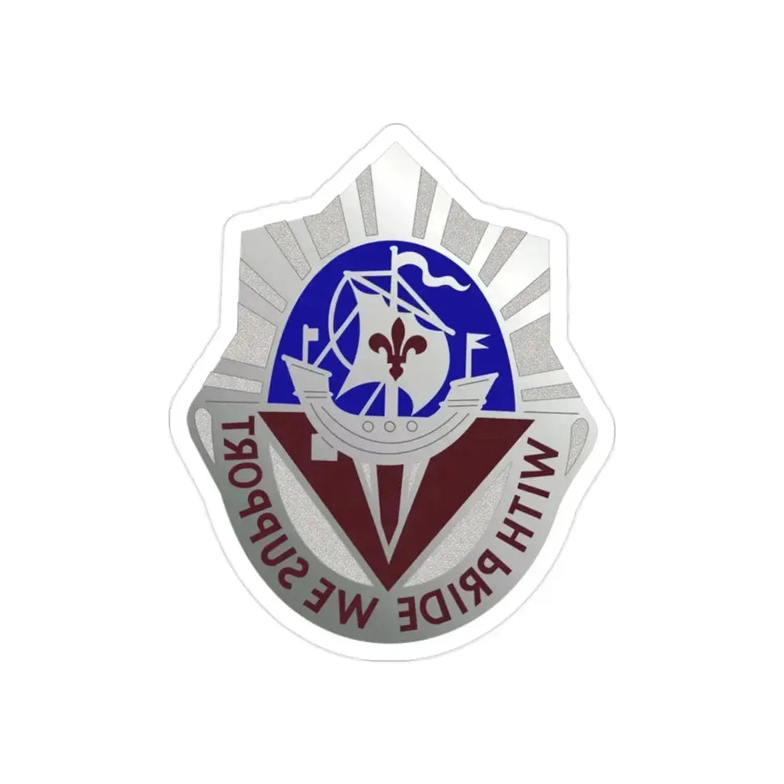 55 Surgical Hospital (U.S. Army) REVERSE PRINT Transparent Die-Cut STICKER 2 Inch Die-Cut Transparent - The Sticker Space