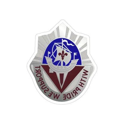 55 Surgical Hospital (U.S. Army) REVERSE PRINT Transparent Die-Cut STICKER 5 Inch Die-Cut Transparent - The Sticker Space