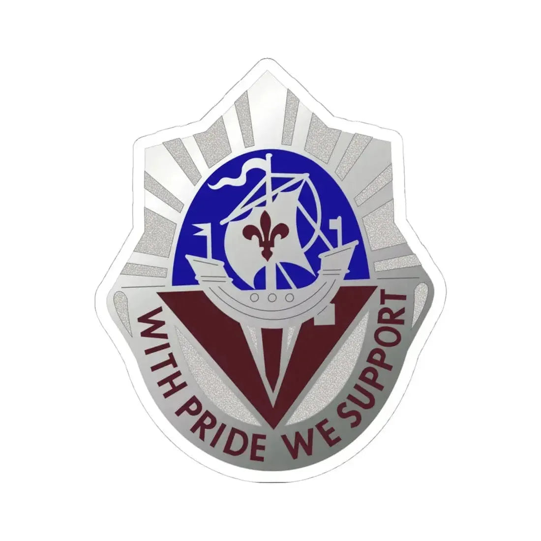 55 Surgical Hospital (U.S. Army) STICKER Vinyl Kiss-Cut Decal 4 Inch White - The Sticker Space