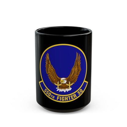 550 Fighter Squadron AETC (U.S. Air Force) Black Coffee Mug-15oz-The Sticker Space