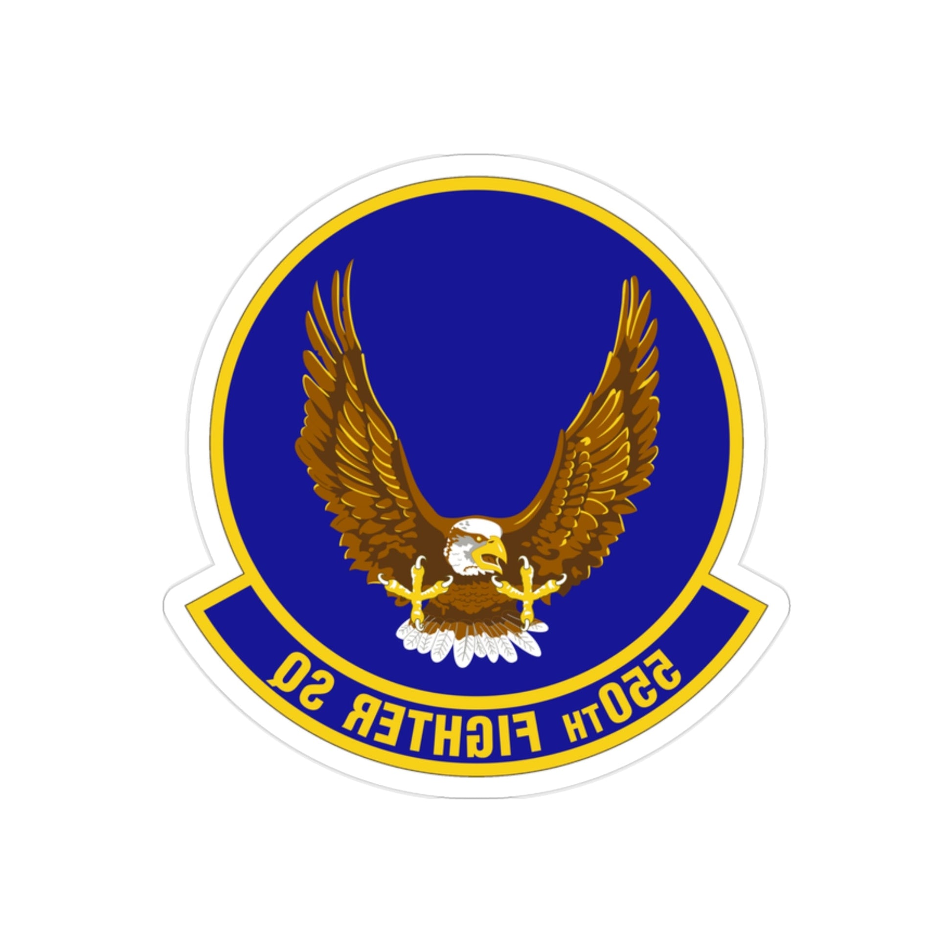 550 Fighter Squadron AETC (U.S. Air Force) REVERSE PRINT Transparent STICKER-2" × 2"-The Sticker Space