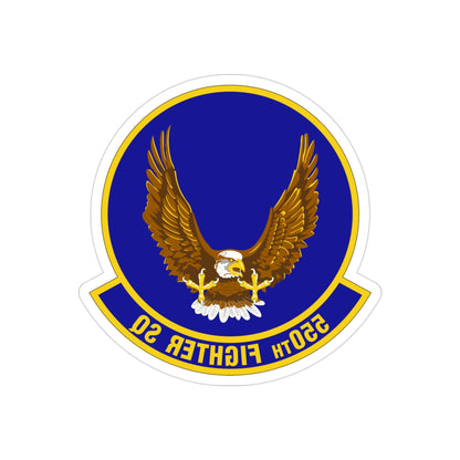 550 Fighter Squadron AETC (U.S. Air Force) REVERSE PRINT Transparent STICKER-3" × 3"-The Sticker Space