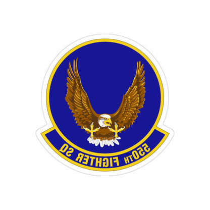 550 Fighter Squadron AETC (U.S. Air Force) REVERSE PRINT Transparent STICKER-4" × 4"-The Sticker Space