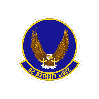 550 Fighter Squadron AETC (U.S. Air Force) REVERSE PRINT Transparent STICKER-5" × 5"-The Sticker Space