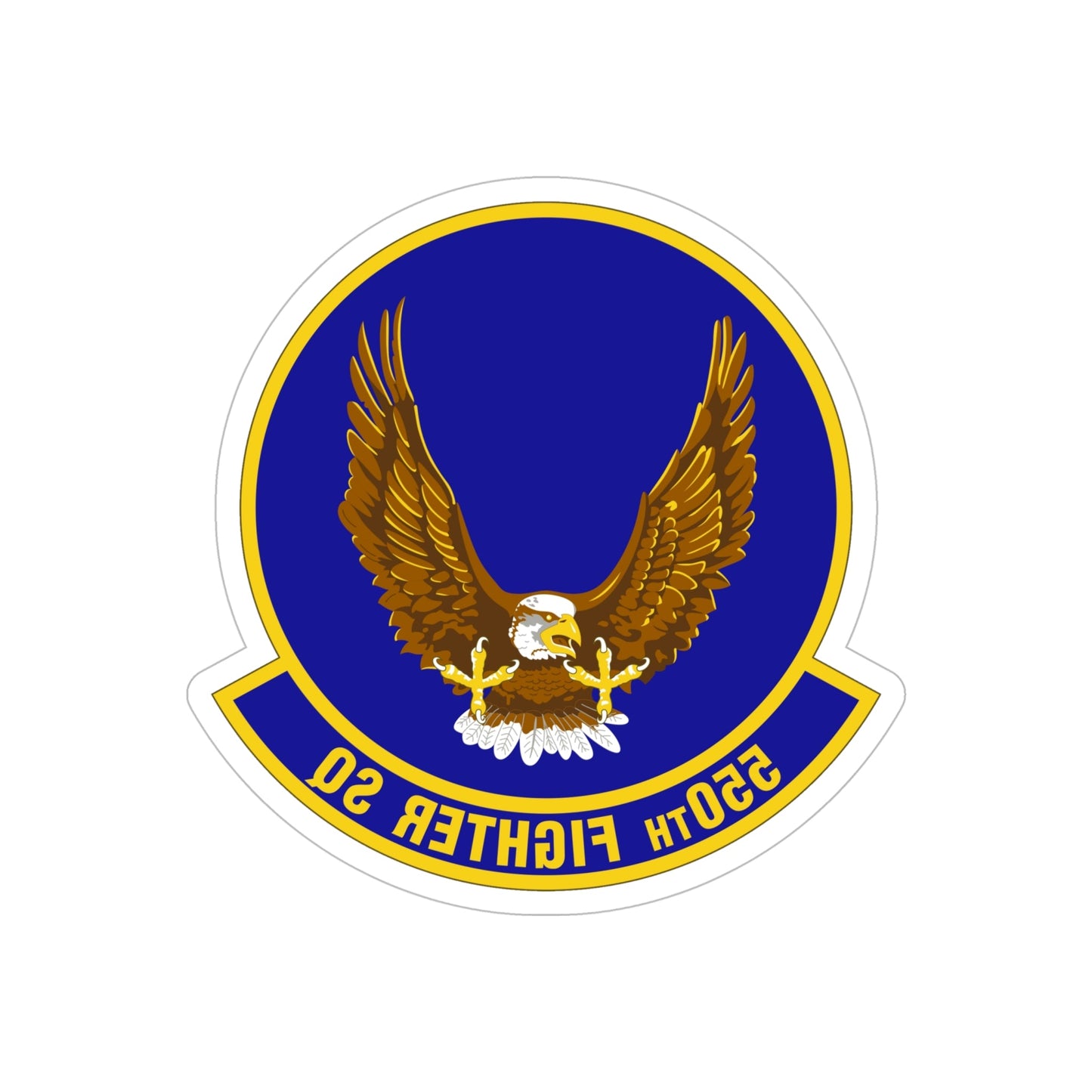 550 Fighter Squadron AETC (U.S. Air Force) REVERSE PRINT Transparent STICKER-6" × 6"-The Sticker Space