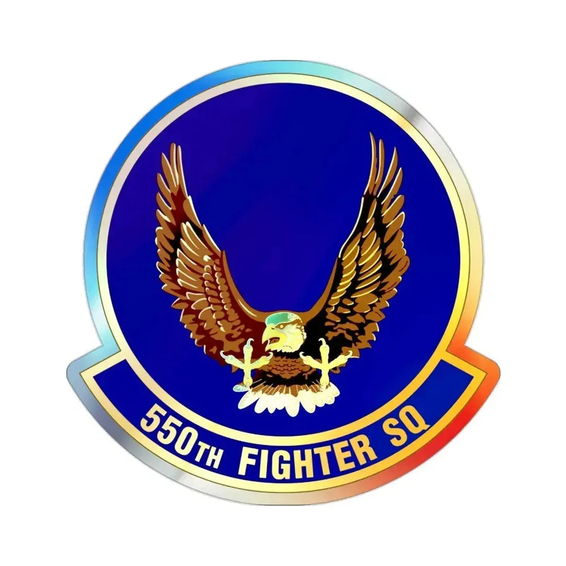 550 Fighter Squadron AETC (U.S. Air Force) Holographic STICKER Die-Cut Vinyl Decal 2 Inch Holographic - The Sticker Space