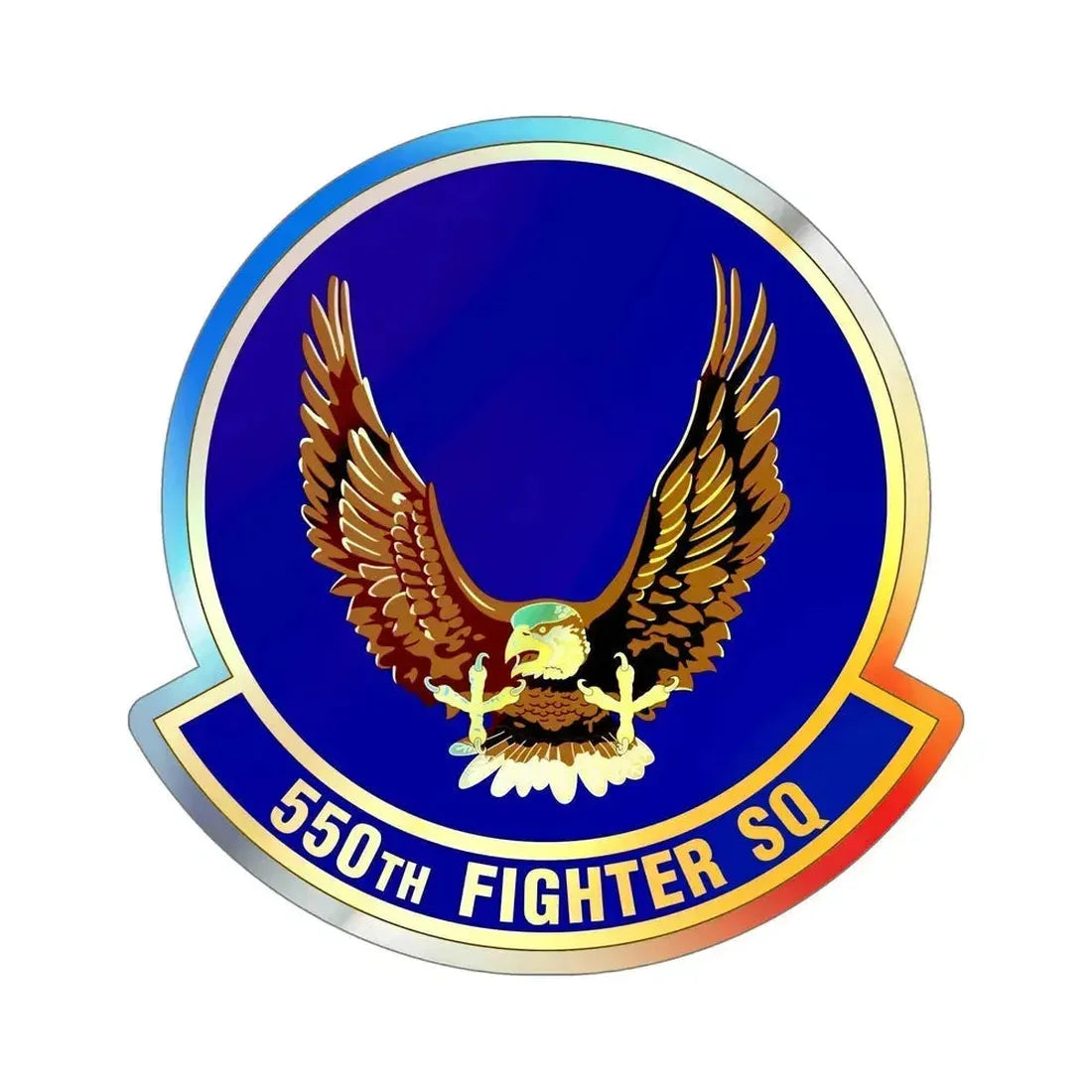 550 Fighter Squadron AETC (U.S. Air Force) Holographic STICKER Die-Cut Vinyl Decal 6 Inch Holographic - The Sticker Space