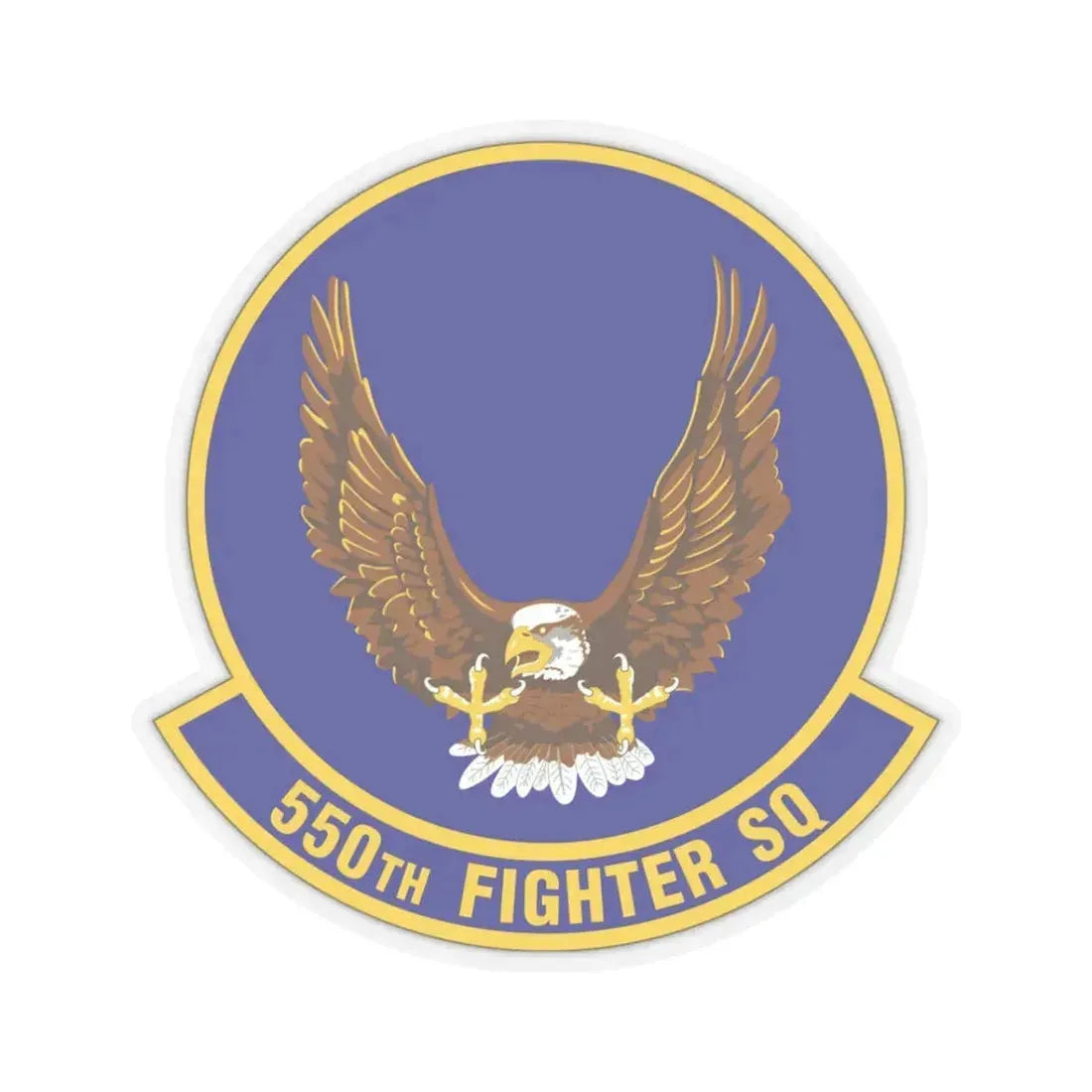 550 Fighter Squadron AETC (U.S. Air Force) STICKER Vinyl Kiss-Cut Decal 3 Inch Transparent - The Sticker Space