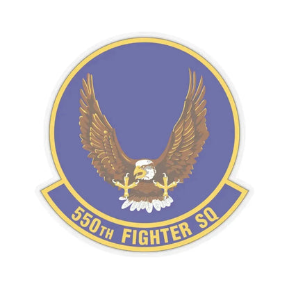 550 Fighter Squadron AETC (U.S. Air Force) STICKER Vinyl Kiss-Cut Decal 3 Inch Transparent - The Sticker Space