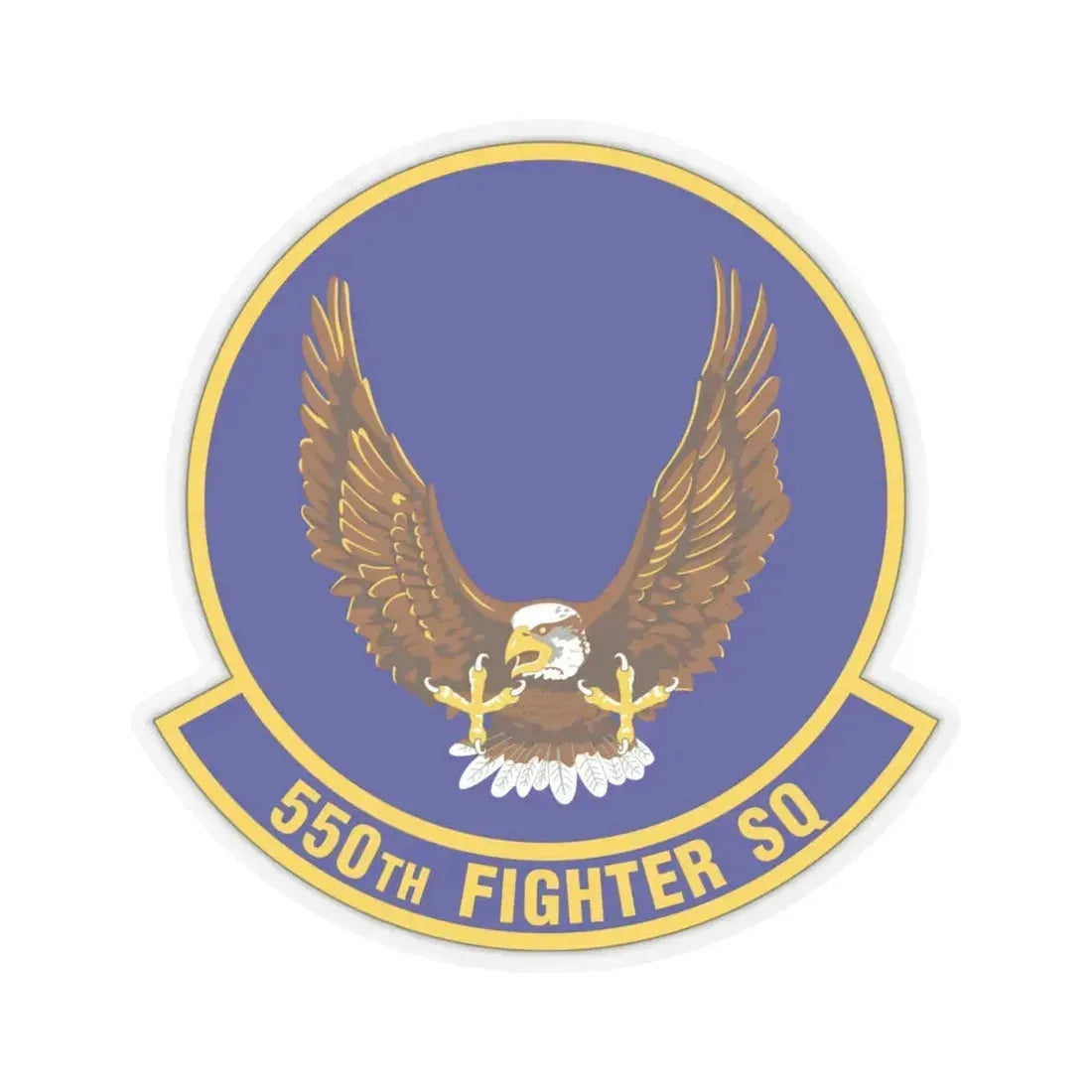 550 Fighter Squadron AETC (U.S. Air Force) STICKER Vinyl Kiss-Cut Decal 4 Inch Transparent - The Sticker Space