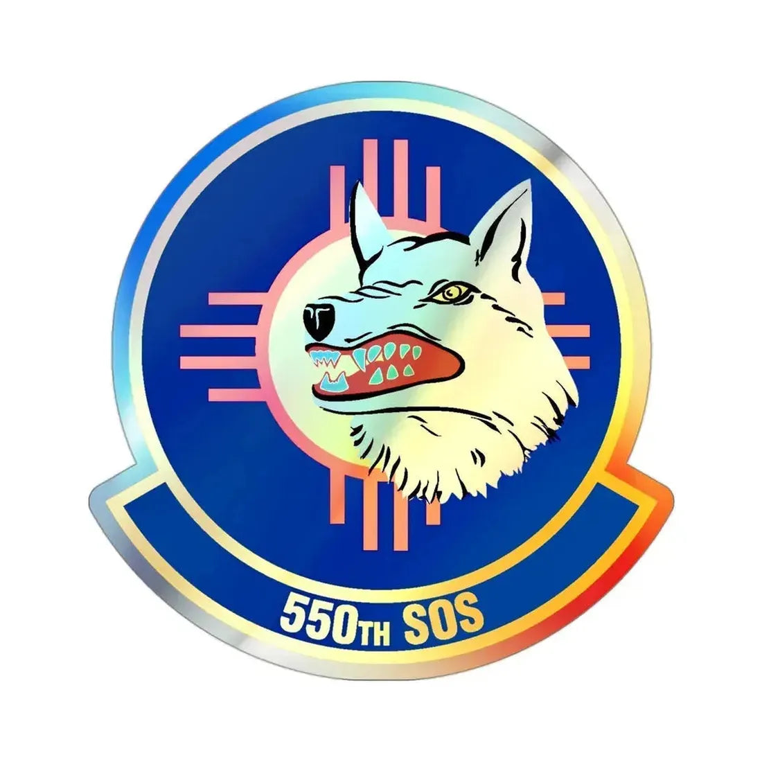 550 Special Operations Squadron AETC (U.S. Air Force) Holographic STICKER Die-Cut Vinyl Decal 3 Inch Holographic - The Sticker Space