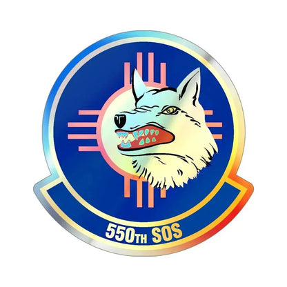 550 Special Operations Squadron AETC (U.S. Air Force) Holographic STICKER Die-Cut Vinyl Decal 4 Inch Holographic - The Sticker Space