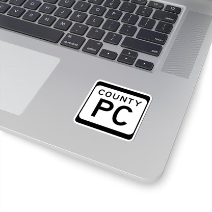 WIS County PC (Wisconsin) (Road Sign) STICKER Vinyl Kiss-Cut Decal