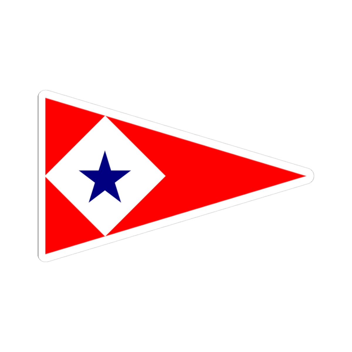 Burgee of Cercle de la Voile de Paris (France) STICKER Vinyl Kiss-Cut Decal