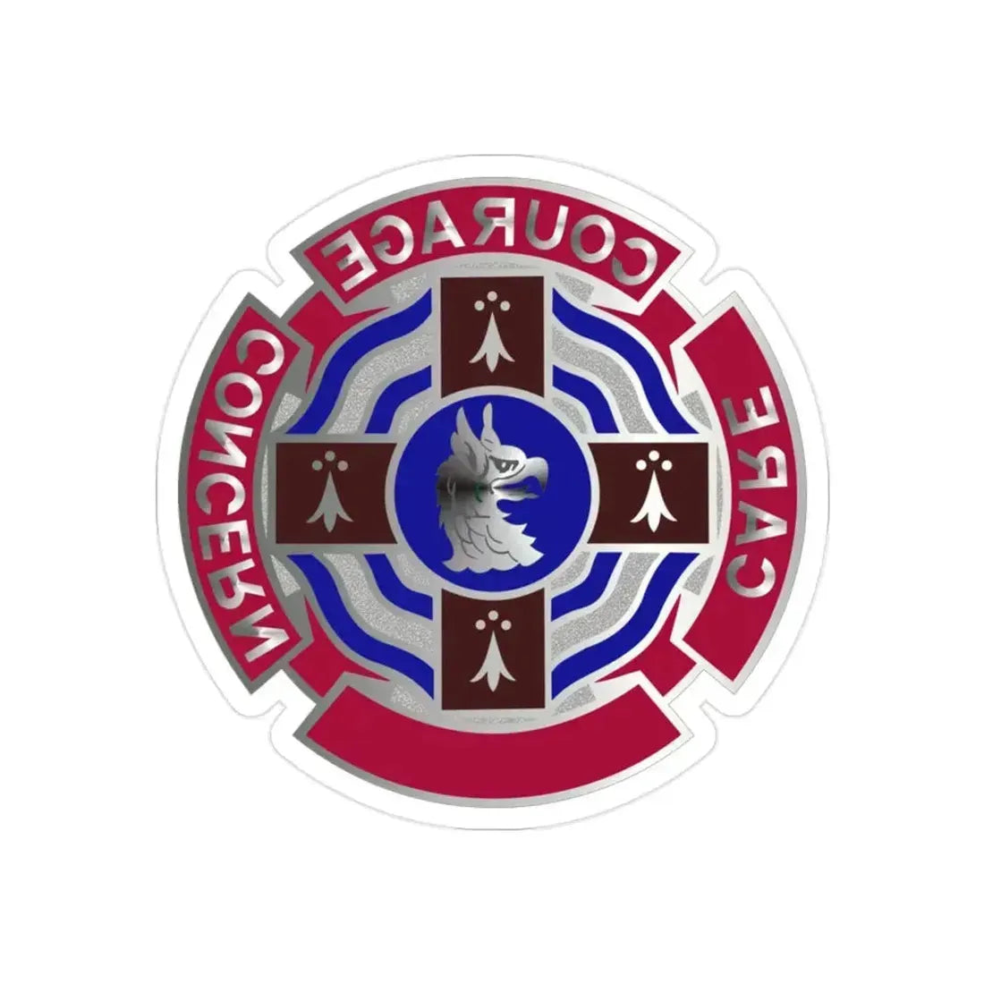 5501 US Hospital (U.S. Army) REVERSE PRINT Transparent Die-Cut STICKER 2 Inch Die-Cut Transparent - The Sticker Space